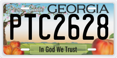 GA license plate PTC2628