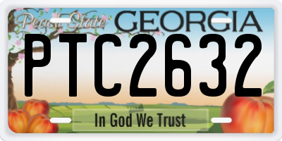 GA license plate PTC2632