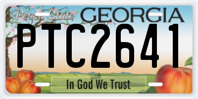 GA license plate PTC2641
