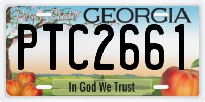 GA license plate PTC2661