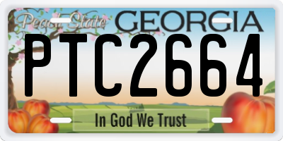 GA license plate PTC2664