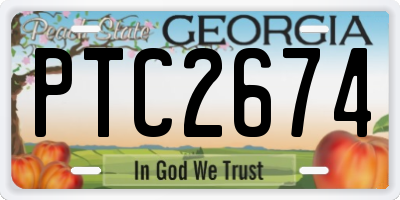 GA license plate PTC2674