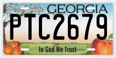 GA license plate PTC2679
