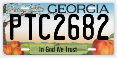 GA license plate PTC2682