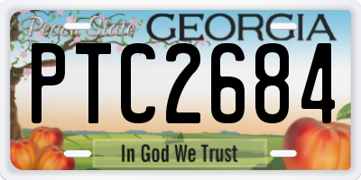 GA license plate PTC2684