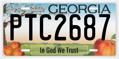 GA license plate PTC2687