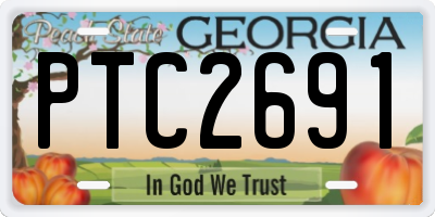 GA license plate PTC2691