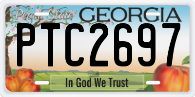 GA license plate PTC2697