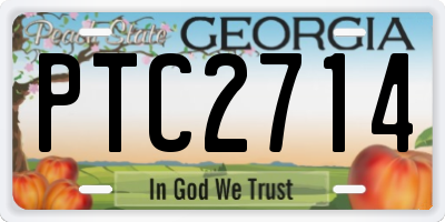 GA license plate PTC2714