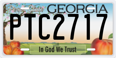GA license plate PTC2717
