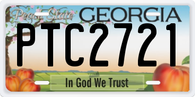 GA license plate PTC2721