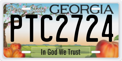 GA license plate PTC2724