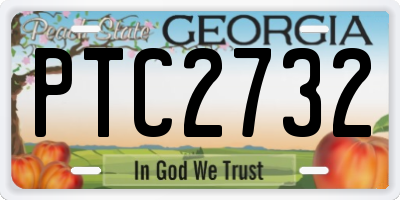 GA license plate PTC2732