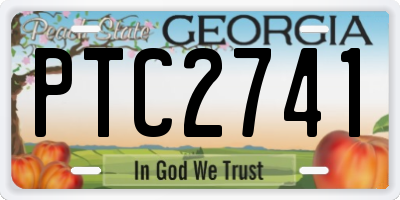 GA license plate PTC2741