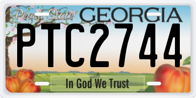 GA license plate PTC2744