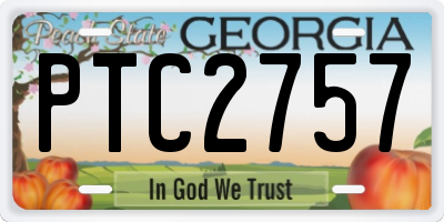 GA license plate PTC2757