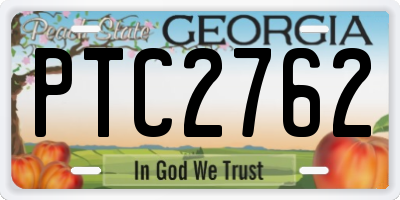 GA license plate PTC2762