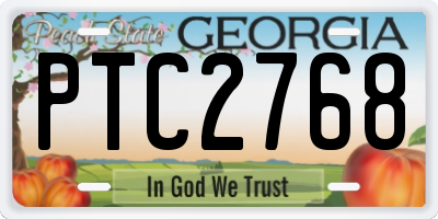 GA license plate PTC2768