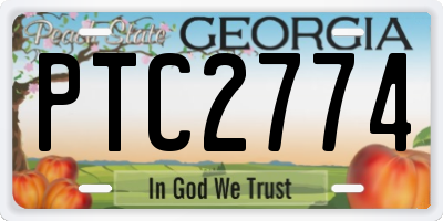 GA license plate PTC2774