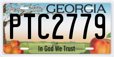 GA license plate PTC2779