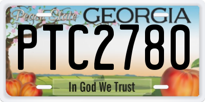 GA license plate PTC2780