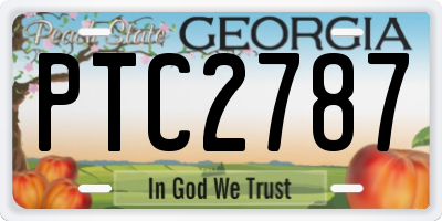 GA license plate PTC2787