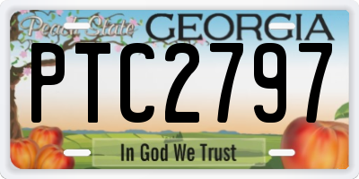 GA license plate PTC2797