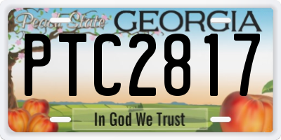 GA license plate PTC2817