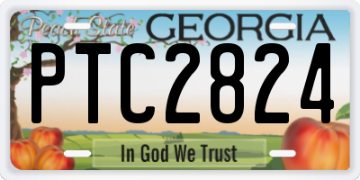 GA license plate PTC2824