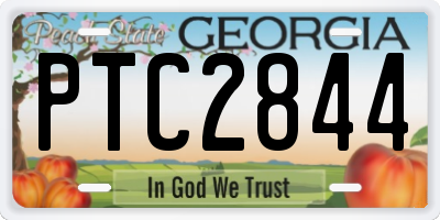 GA license plate PTC2844