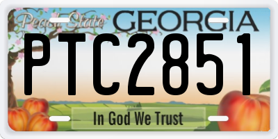 GA license plate PTC2851