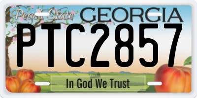 GA license plate PTC2857