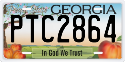 GA license plate PTC2864