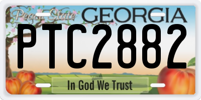 GA license plate PTC2882