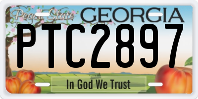 GA license plate PTC2897