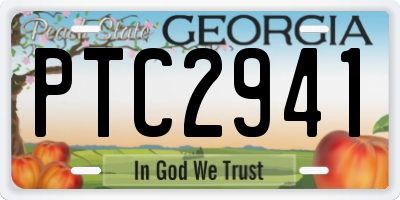 GA license plate PTC2941