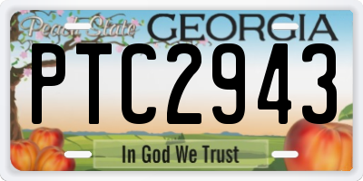 GA license plate PTC2943
