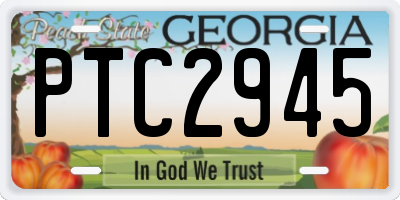 GA license plate PTC2945