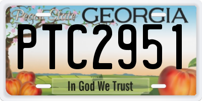 GA license plate PTC2951