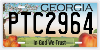 GA license plate PTC2964