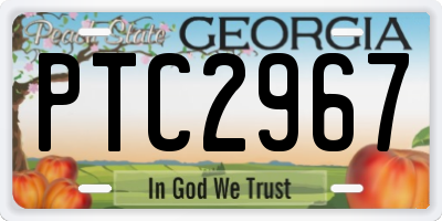 GA license plate PTC2967