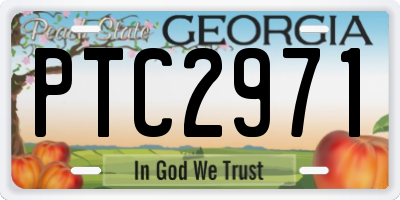 GA license plate PTC2971