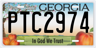 GA license plate PTC2974