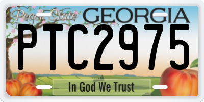 GA license plate PTC2975
