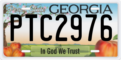 GA license plate PTC2976