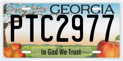GA license plate PTC2977