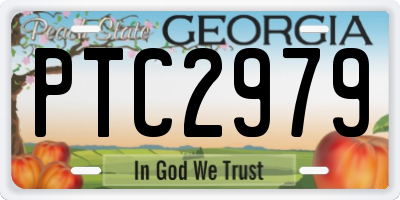 GA license plate PTC2979