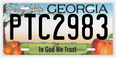 GA license plate PTC2983