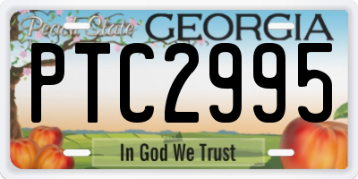 GA license plate PTC2995