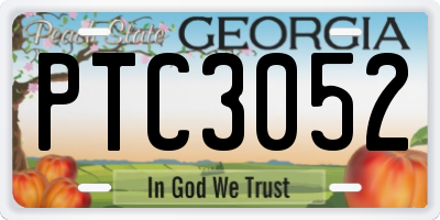 GA license plate PTC3052